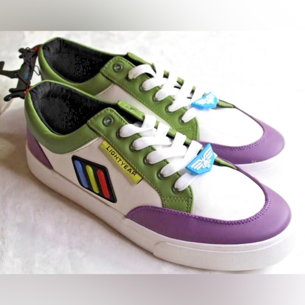 Disney Toy Story Buzz Lightyear Men's Lace Up Shoes White Size 10.5